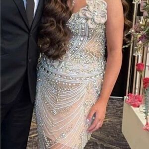 Elegant Beaded Evening Gown